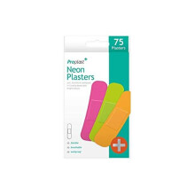 ProPlast Bright Neon Colour Plasters, Assorted - Pack of 75