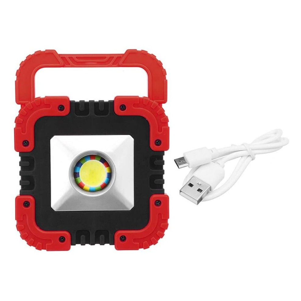Photos - Flashlight  Portable COB Flood Lights Builtin Rechargeable Battery Power Bank,Ultra Brightness LED Light for Outdoor Camping,Hikin(Red)