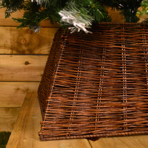 Premier 52cm x 32cm x 26cm Premier Φυσικό καφέ λυγαριά χριστουγεννιάτικο δέντρο φούστα / Βάση 1