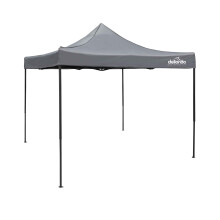 Premium 3x3m Pop-Up Gazebo, Heavy Duty, Water Resistant, Carry Bag, Stakes & Weight Bags - Grey - DG133