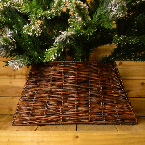 Premier 52cm x 32cm x 26cm Premier Φυσικό καφέ λυγαριά χριστουγεννιάτικο δέντρο φούστα / Βάση 2