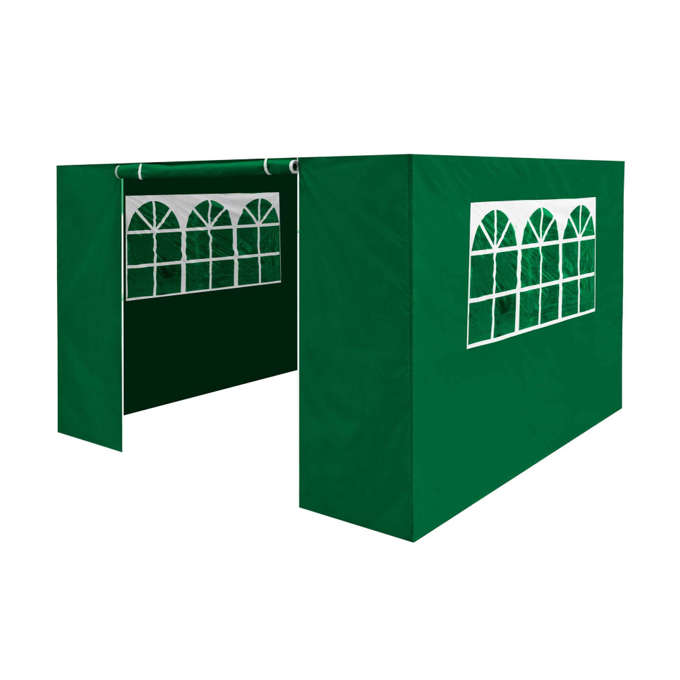 Premium Gazebo/Marquee Side Walls/Doors/Windows, Fits 2 x 2m Models - Dark Green - DG144