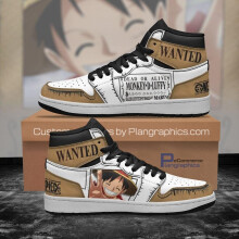 (10) One Piece Shoes Monkey D Luffy Sneakers Anime Shoes