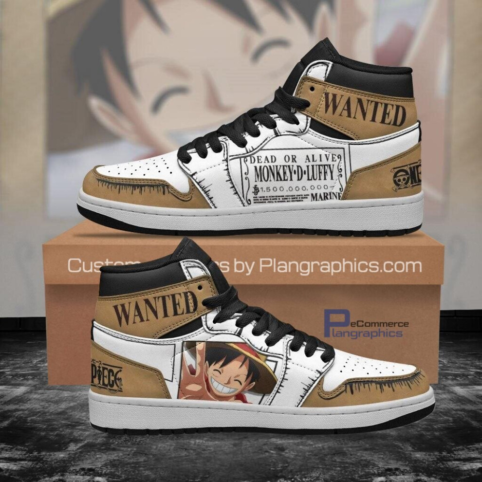 (7) One Piece Shoes Monkey D Luffy Sneakers Anime Shoes