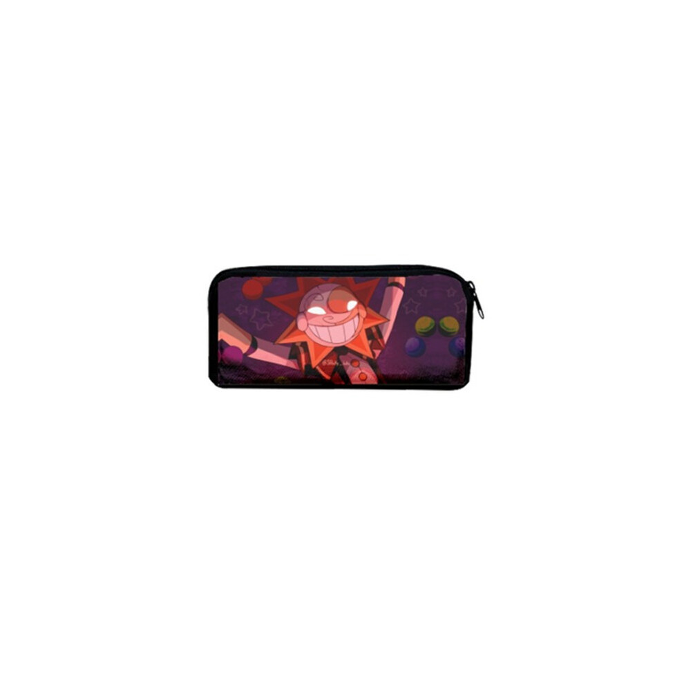 (OrangeRed Pencil Case) FNAF Sundrop Moondrop Backpack Kids School Book Bag Pencilcase