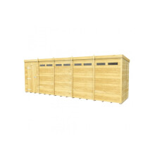 Pent Security Shed 5ft x 20ft Single Door Fast & Free 2-5 Nationwide Delivery