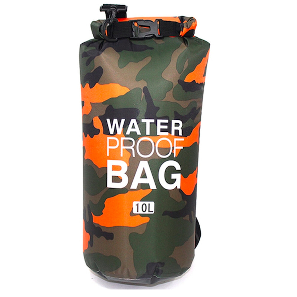 (Orange, 10L) Outdoor Camouflage Waterproof Bag