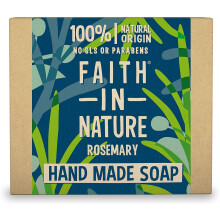 Faith in Nature Natural Rosemary Hand Soap Bar, Reviving Vegan & Cruelty Free, Parabens and SLS Free, 100 g
