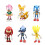 6Pcs/Set Sonic Hedgehog Puppen Schatten Figur Modell Spielzeug 12