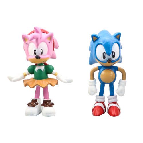 6Pcs/Set Sonic Hedgehog Puppen Schatten Figur Modell Spielzeug 2