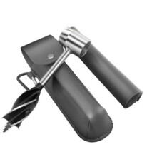 (Black) Survival Tool Manual Auger Wrench Hand Screw Drill For Bushcraft Settlers Wrench