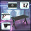 Gaming Desk Led Lights PC Computer Writing Table with Headphone Hook 6