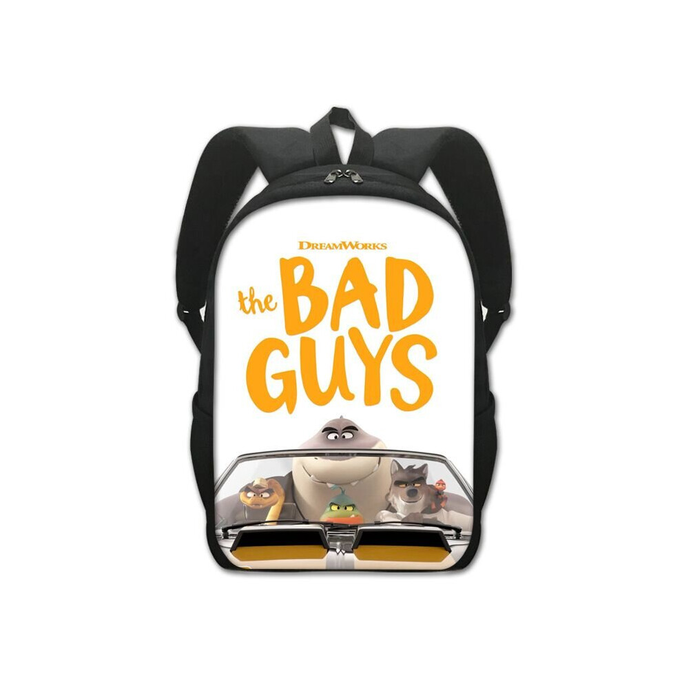 (WhiteSmoke) Animals Wolf Snake Backpack Travel Bags Rucksack The Bad Guys Kids Schoolbag Cos-image-OPC-P8Z6MCX-NEW