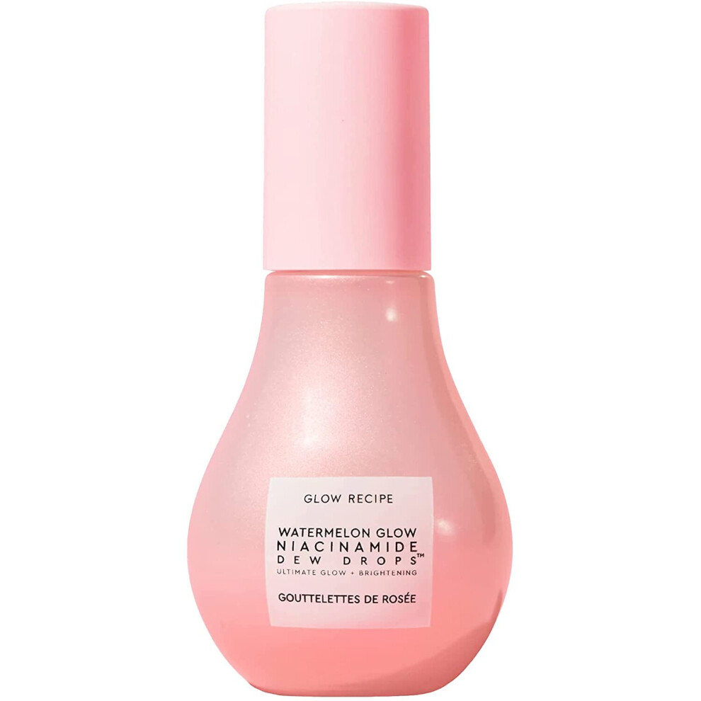 Glow Recipe Watermelon Glow Niacinamide Dew Drops Face Serum - Hydrating Hyaluronic Acid Skincare Serum Makeup Primer & Liquid Highlighter for D