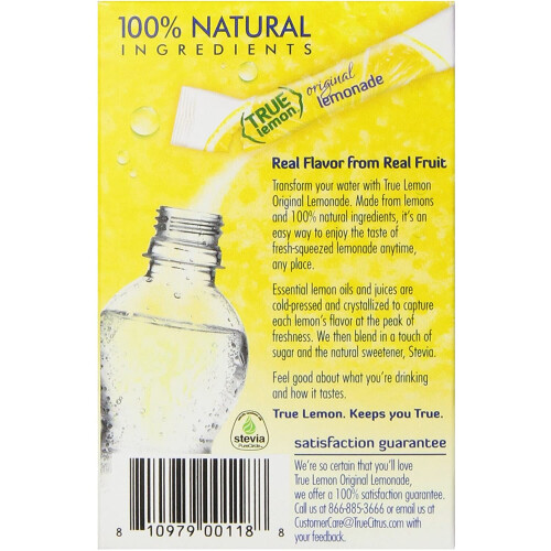 True Citrus, True Lemon, Original Limonade, 10 Beutel à 0,11 oz (3 g) 1
