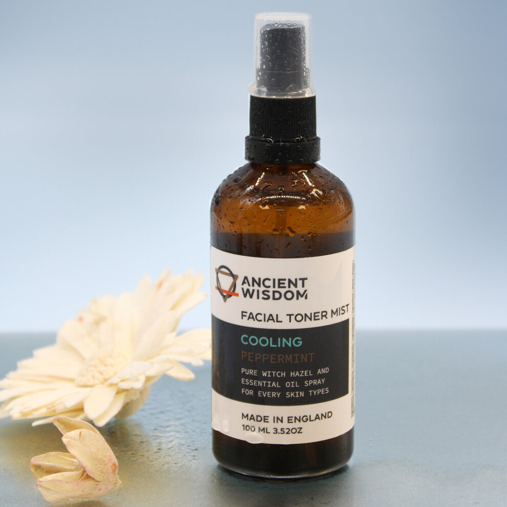 Ancient Wisdom (Cooling - Witch Hazel With Peppermint) Facial Toner Mist - 100Ml