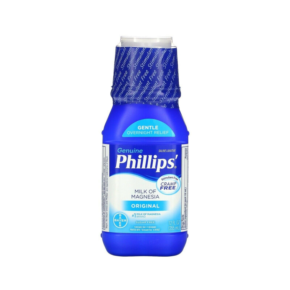 Phillip's, Genuine Milk of Magnesia, Saline Laxative, Original, 12 fl oz (355 ml)