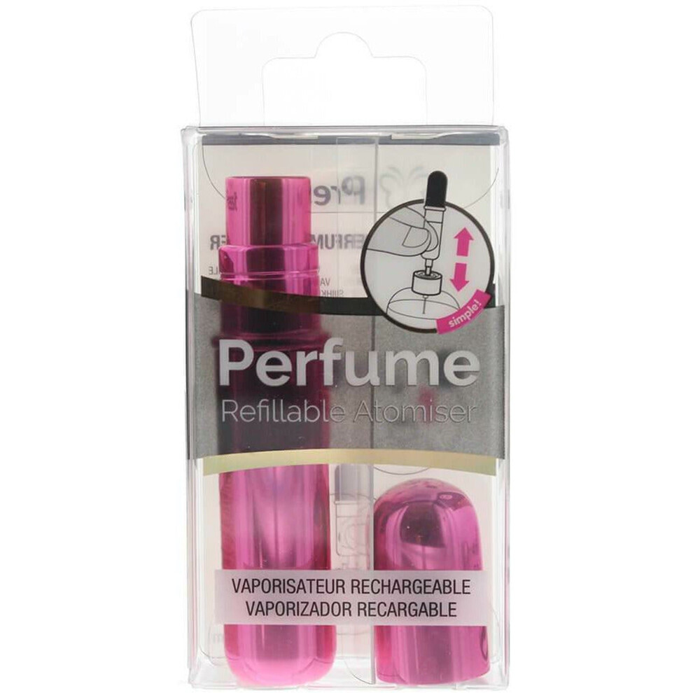 Pressit Hot Pink Refillable Perfume Spray Bottle