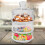 22cm 3-Tier Round Clear Glass Stackable Storage Jar for Kitchen 8