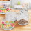 22cm 3-Tier Round Clear Glass Stackable Storage Jar for Kitchen 9