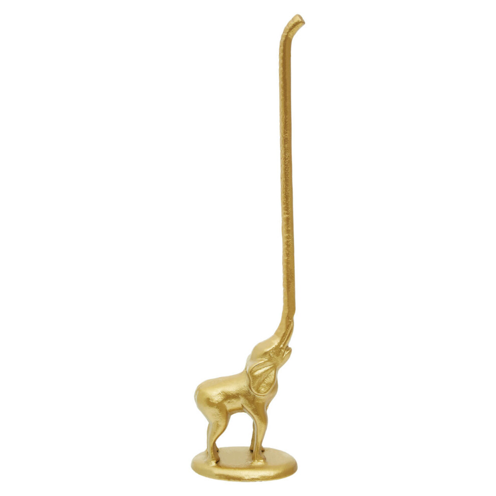 Premier Housewares Fauna Elephant Toilet Roll Holder With Tail Gold