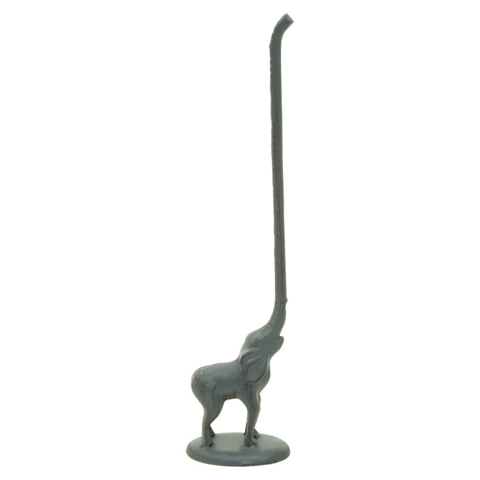 Premier Housewares Fauna Elephant Toilet Roll Holder With Tail Grey