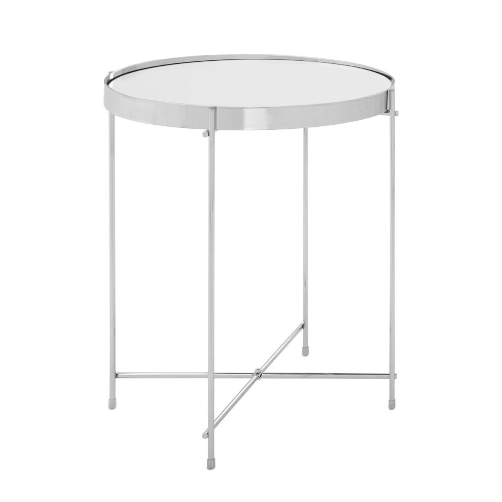 Premier Housewares Allure Mirror Low Side Table Silver