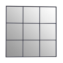 Premier Housewares Grid Wall Mirror with Black Finish Frame