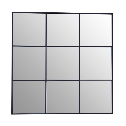 Premier Housewares Premier Housewares Grid Wall Mirror with Black Finish Frame