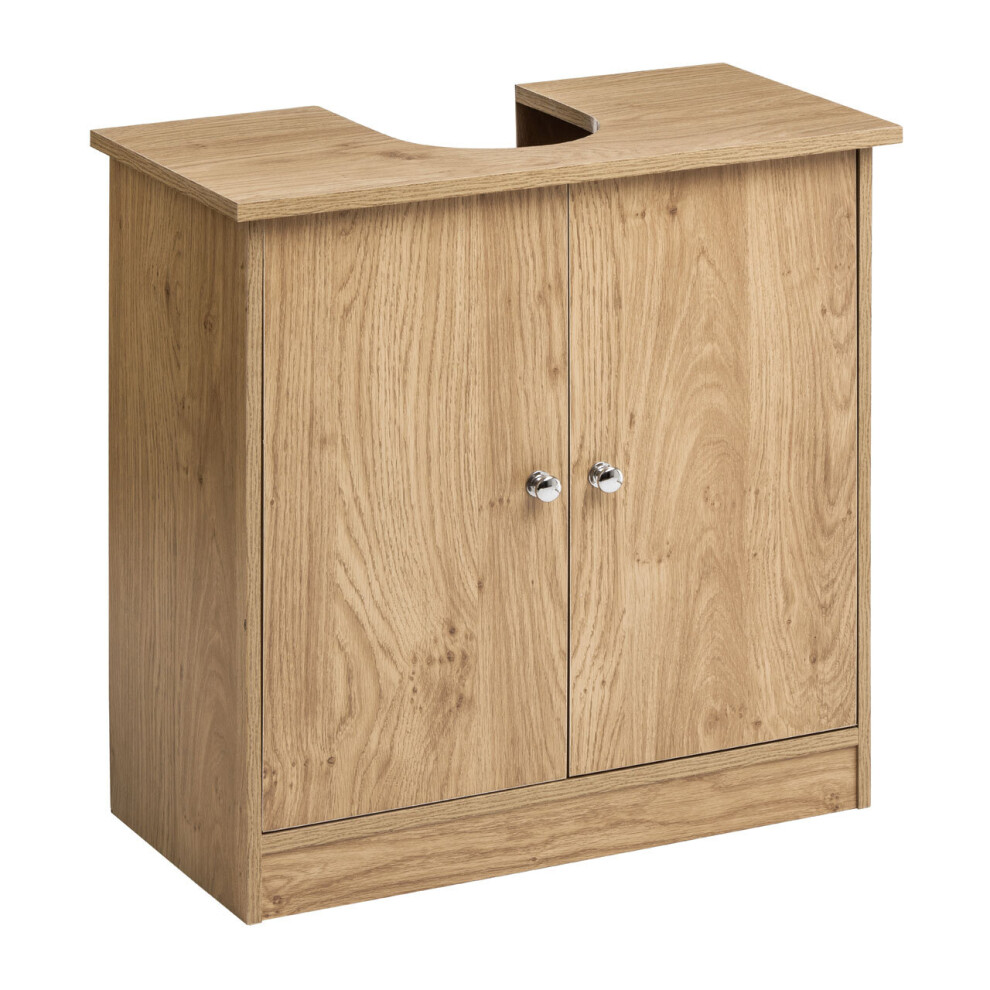 Premier Housewares Portland Oak Veneer Under Sink Cabinet