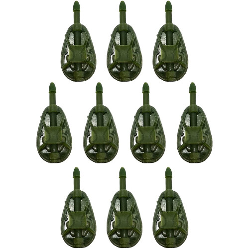 Fladen FLADEN Fishing - 10 x FEEDERS - Standard Cross X Inline Fishing Feeders 20g and 45g Bulk Packs - Great For Use With a Wide Range of Groundbaits