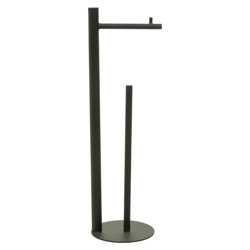 Premier Housewares Fay Black Toilet Roll Holder