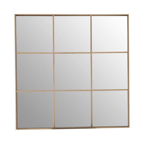 Premier Housewares Premier Housewares Grid Wall Mirror with Gold Finish Frame
