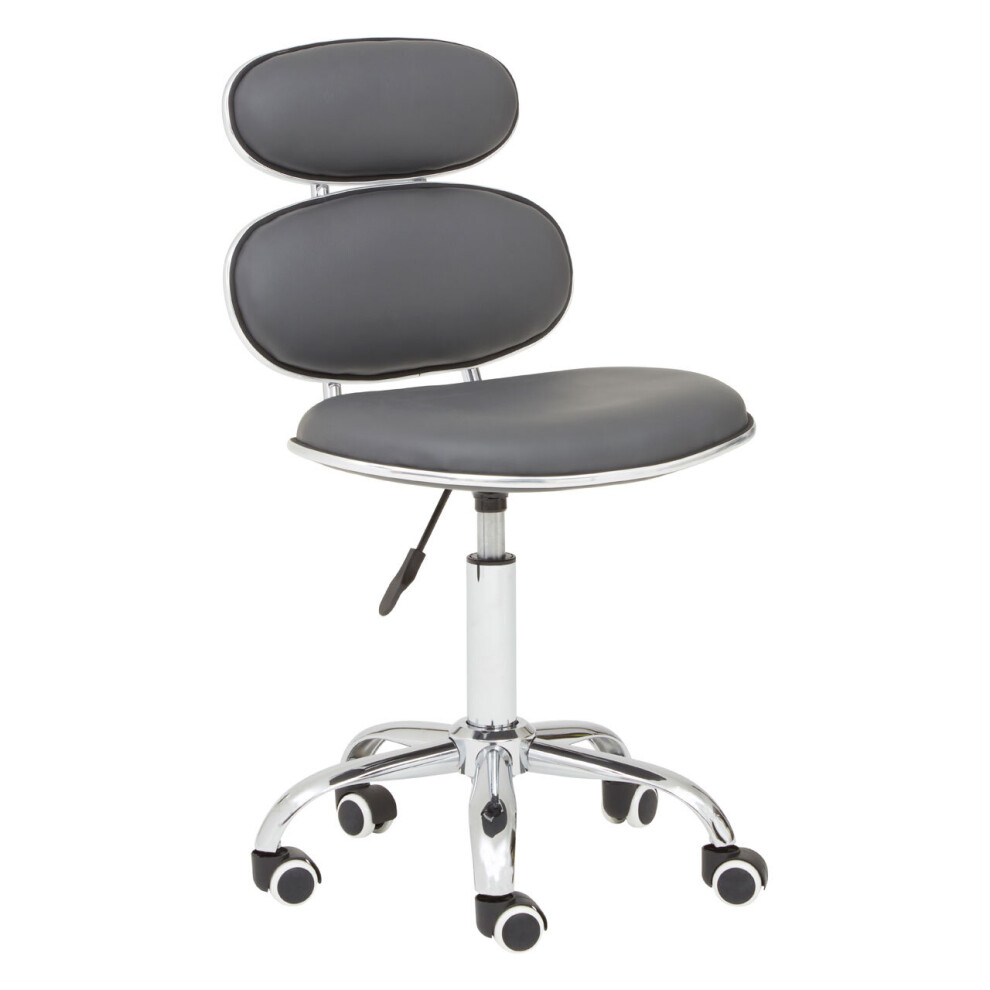 Premier Housewares Pu Home Office Chair Grey