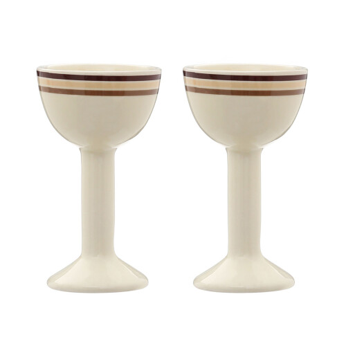 Premier Housewares Durable Design Set Of Two Neapolitan Egg Cups, Cermaic Design Best Egg Cups, Versatile Ceramic Egg Cups 1