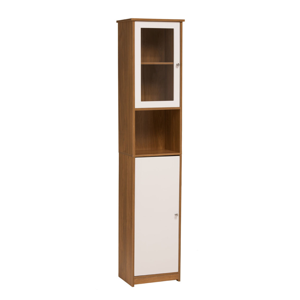 Premier Housewares 2 Door Oak Effect Floorstanding Cabinet