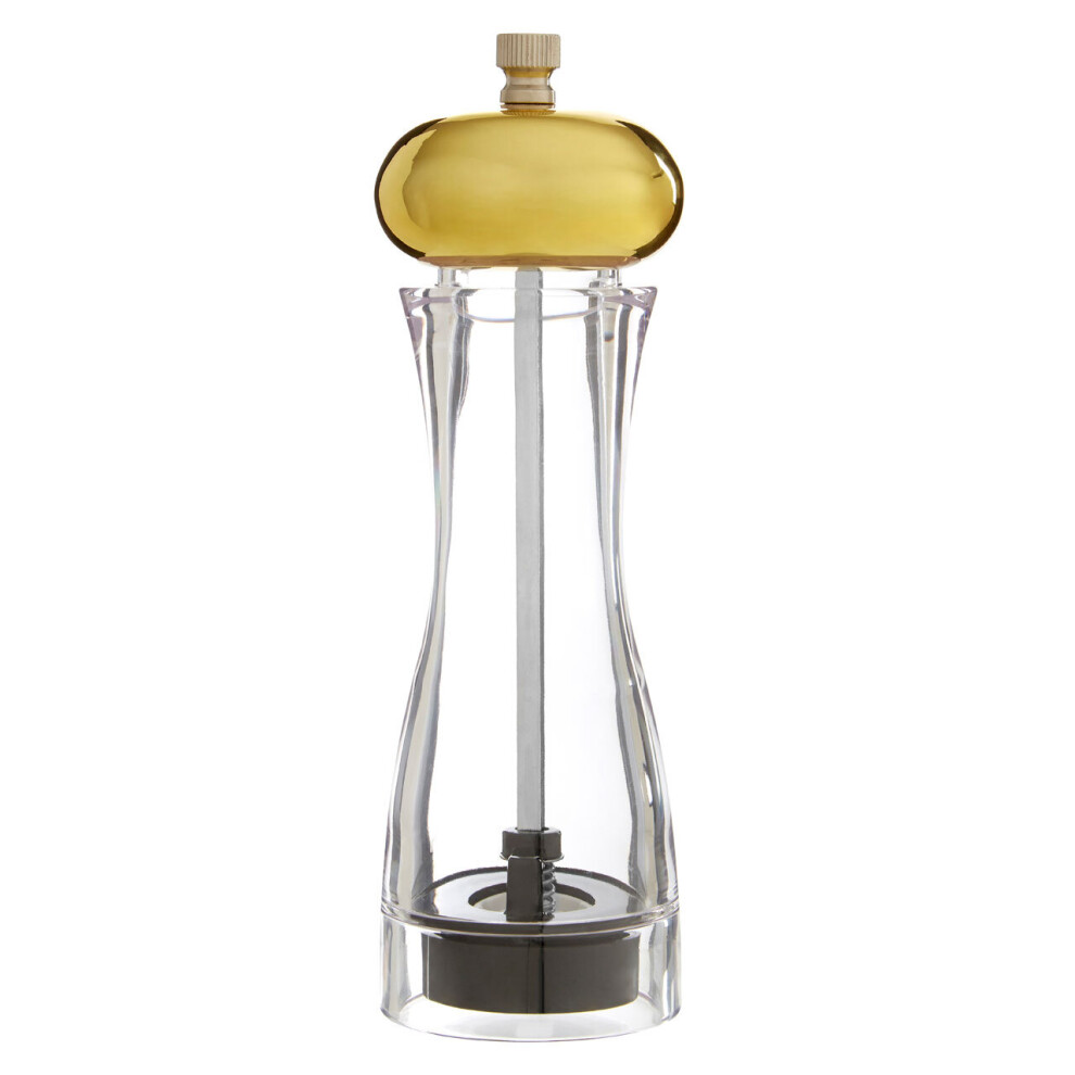 Premier Housewares Salt/Pepper Small Clear Gold Finish Small Mill