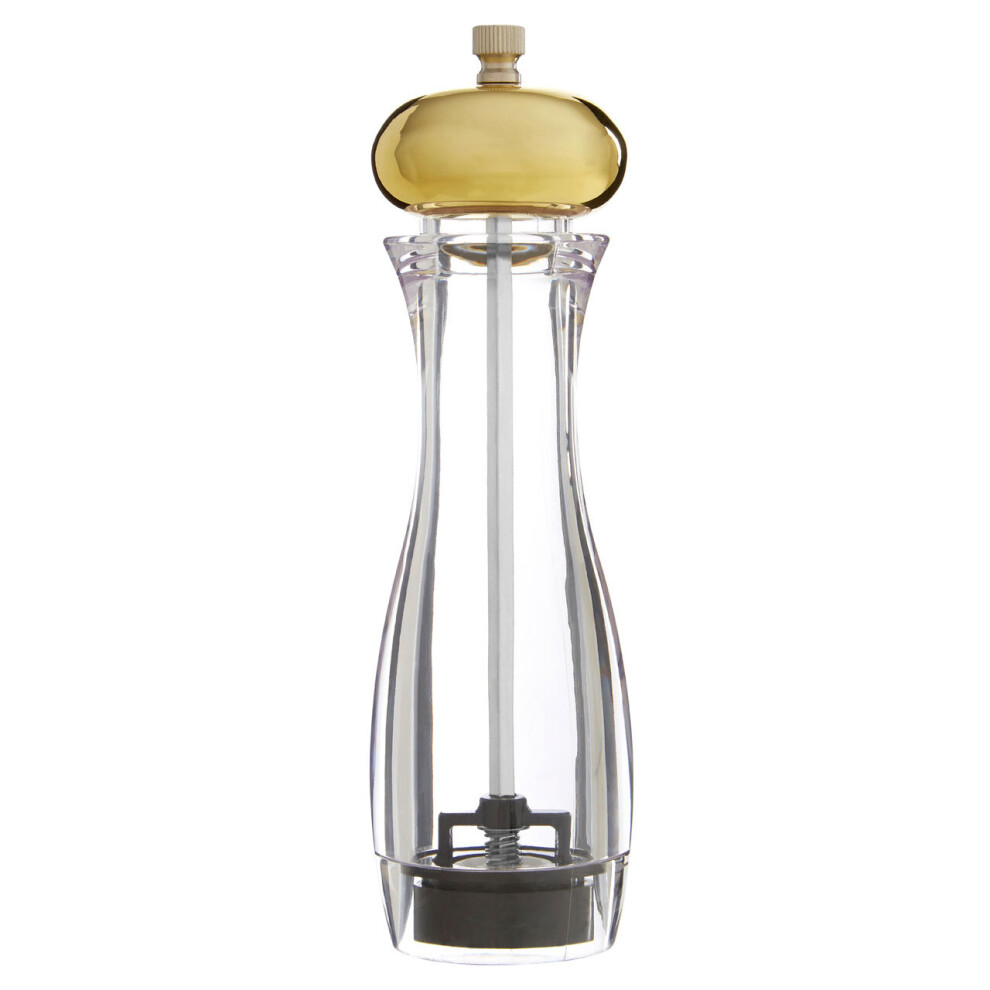 Premier Housewares Salt/Pepper Small Clear Gold Finish Medium Mill