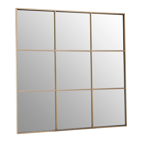 Premier Housewares Premier Housewares Grid Wall Mirror with Gold Finish Frame 1