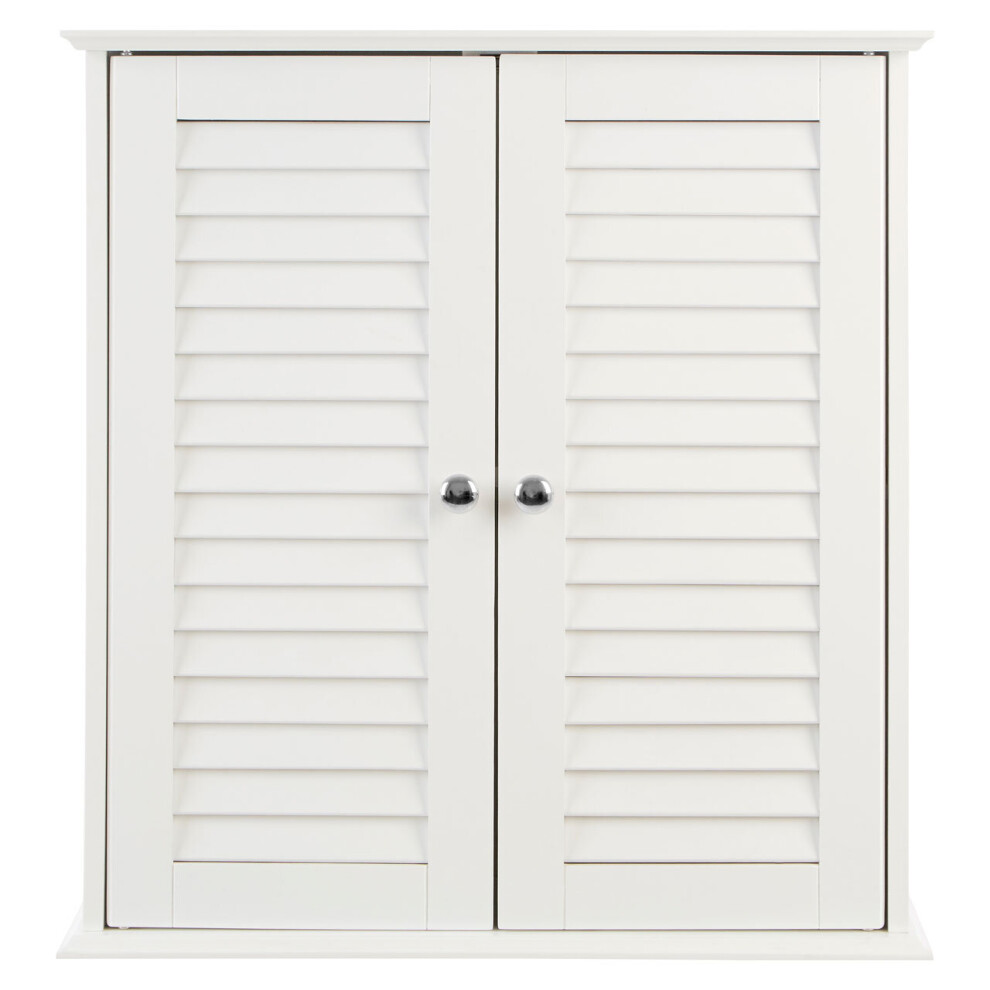 Premier Housewares White Wood 2 Door Wall Cabinet