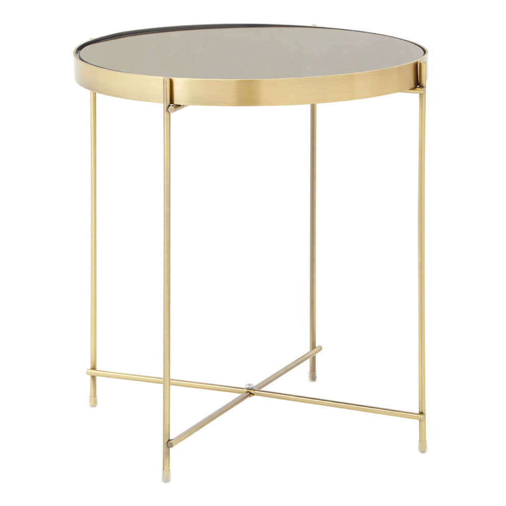 Premier Housewares Allure Mirror Low Side Table Black