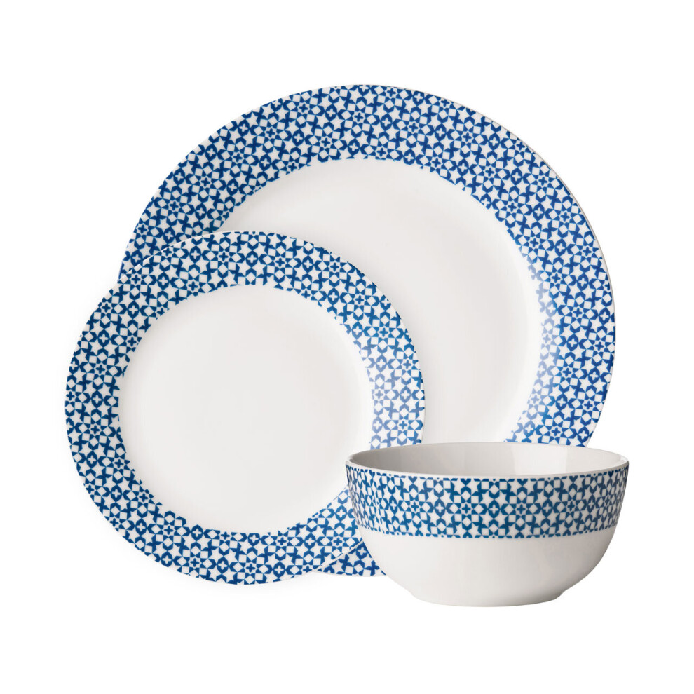 Premier Housewares Avie Casablanca Blue Dinner Set (MOB)