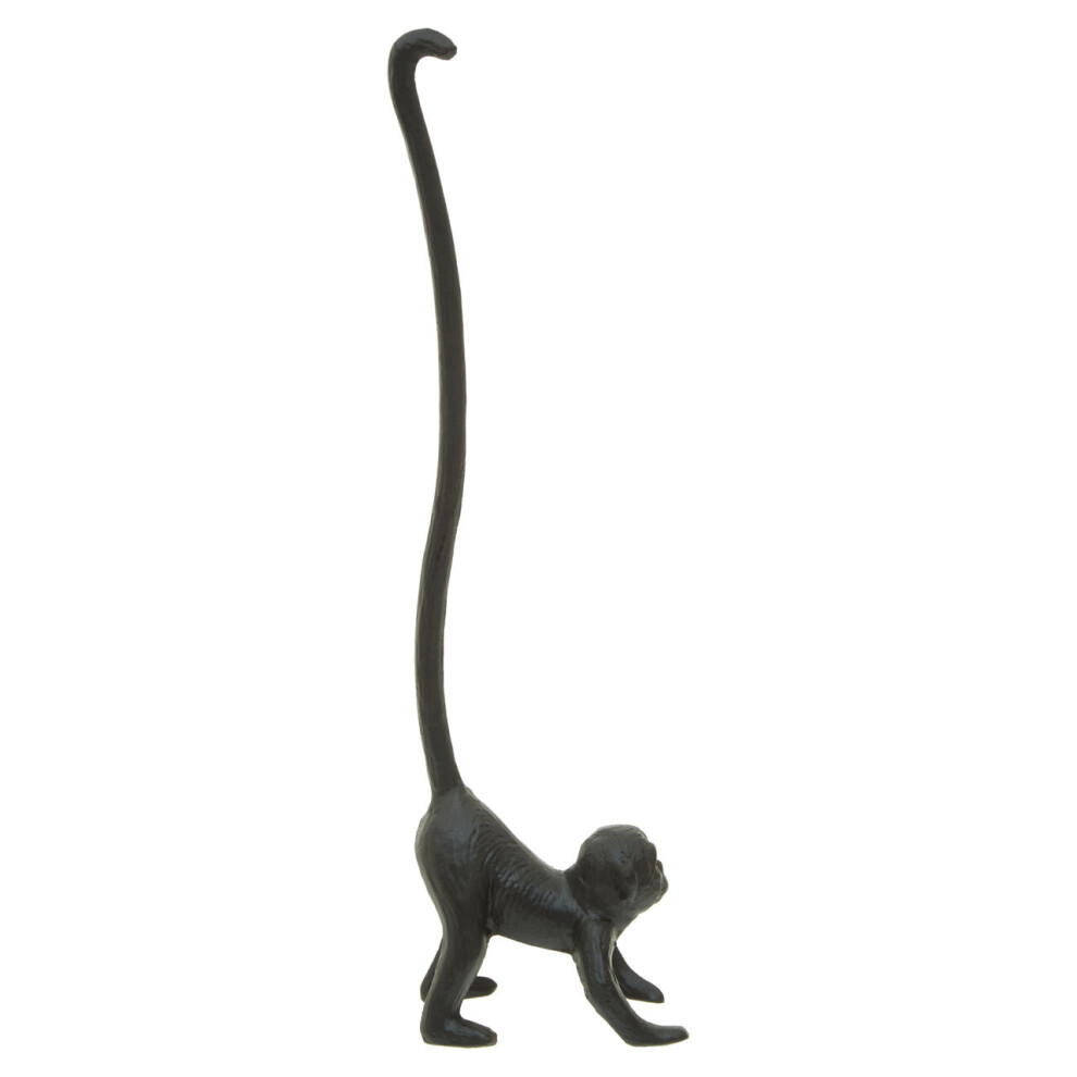 Premier Housewares Fauna Black Monkey Toilet Roll Holder