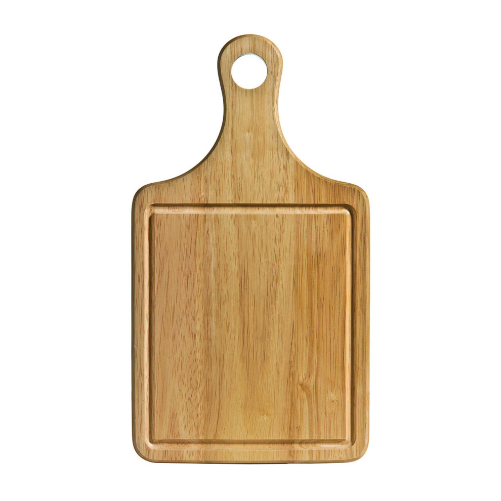Premier Housewares Rubberwood Indented Paddle Chopping Board