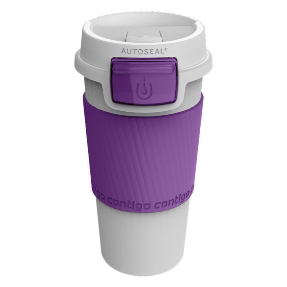 Premier Housewares Contigo Morgan White and Lilac Autoseal Mug - 355ml