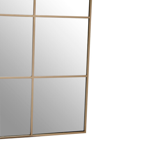 Premier Housewares Premier Housewares Grid Wall Mirror with Gold Finish Frame 2