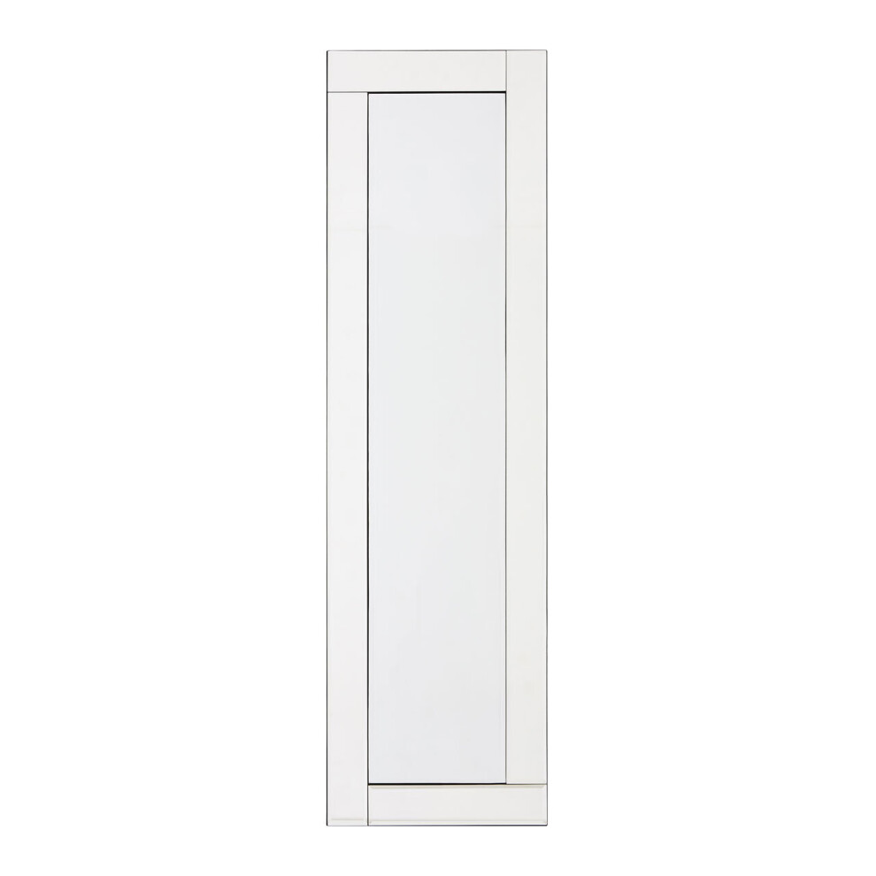Premier Housewares Floorstanding Velvet Mirror Black