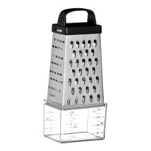 Versatile 4 Sided Grater With Collection Department, 4 Sided Stainless Steel Grater, Sturdy Cheese Grater