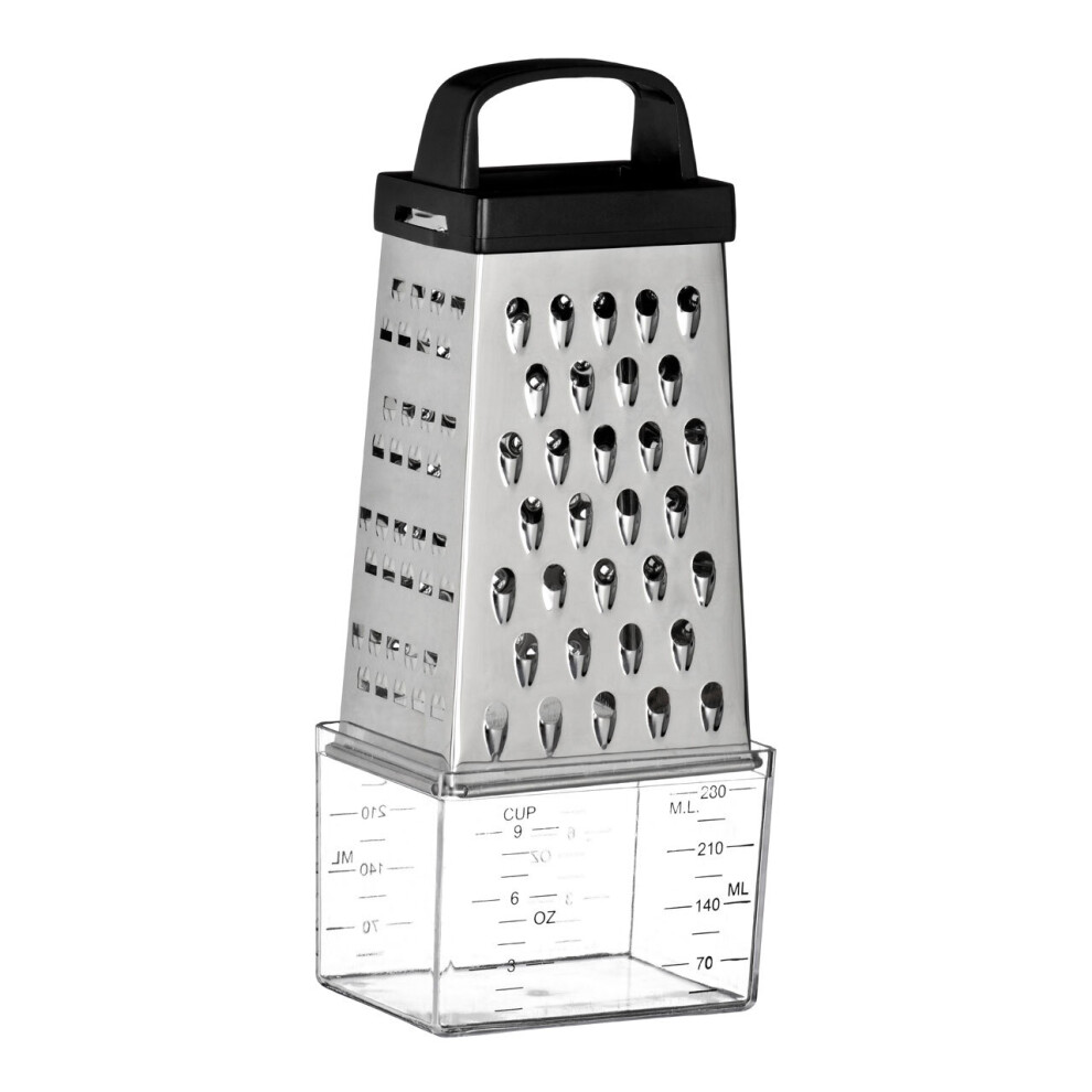 Versatile 4 Sided Grater With Collection Department, 4 Sided Stainless Steel Grater, Sturdy Cheese Grater