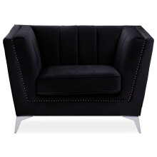 Black Velvet Chair, Comfortable Velvet Desk Chair, Backrest Velvet Armchair, Cozy Armchair